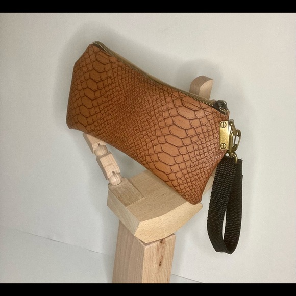 HandBag Mistress Handbags - HandBag Mistress Vegan Leather Python Clutch Detachable Strap Brisbane Made